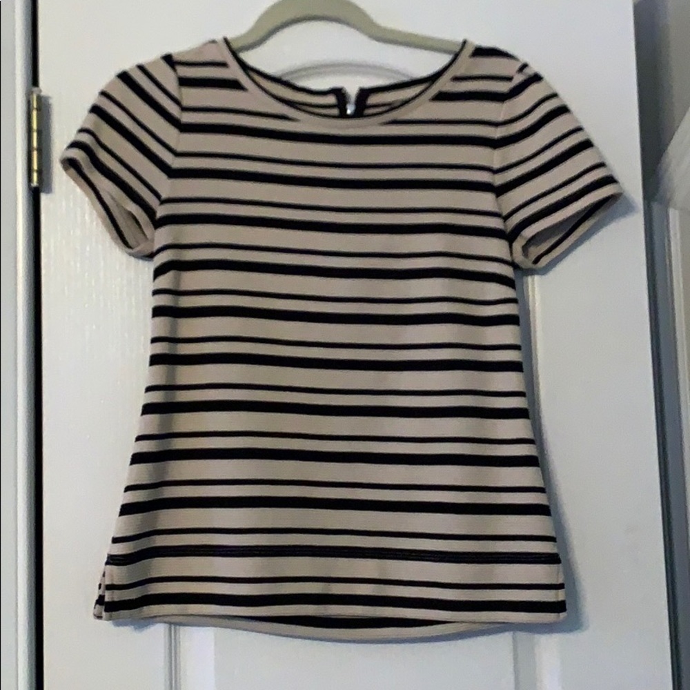 Banana Republic black and cream striped top